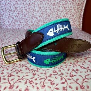 Vineyard Vines Green Fishbone Belt